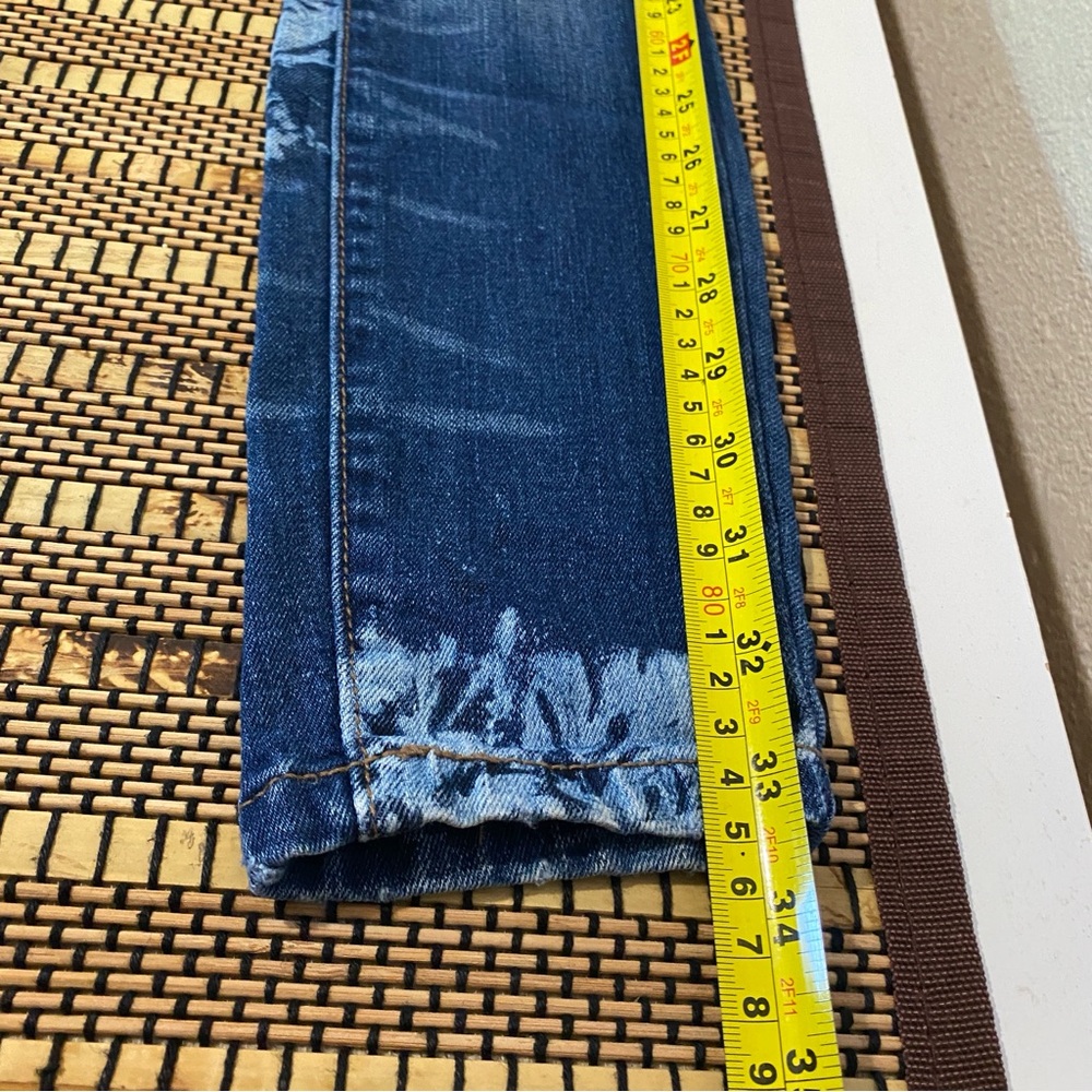 Free People Floral Skinny Jeans Size 24 Comfy Stretch Preppy Casual - Picture 11 of 12